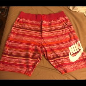 Nike FC Knit Fleece Big Swoosh Shorts - Red, XL